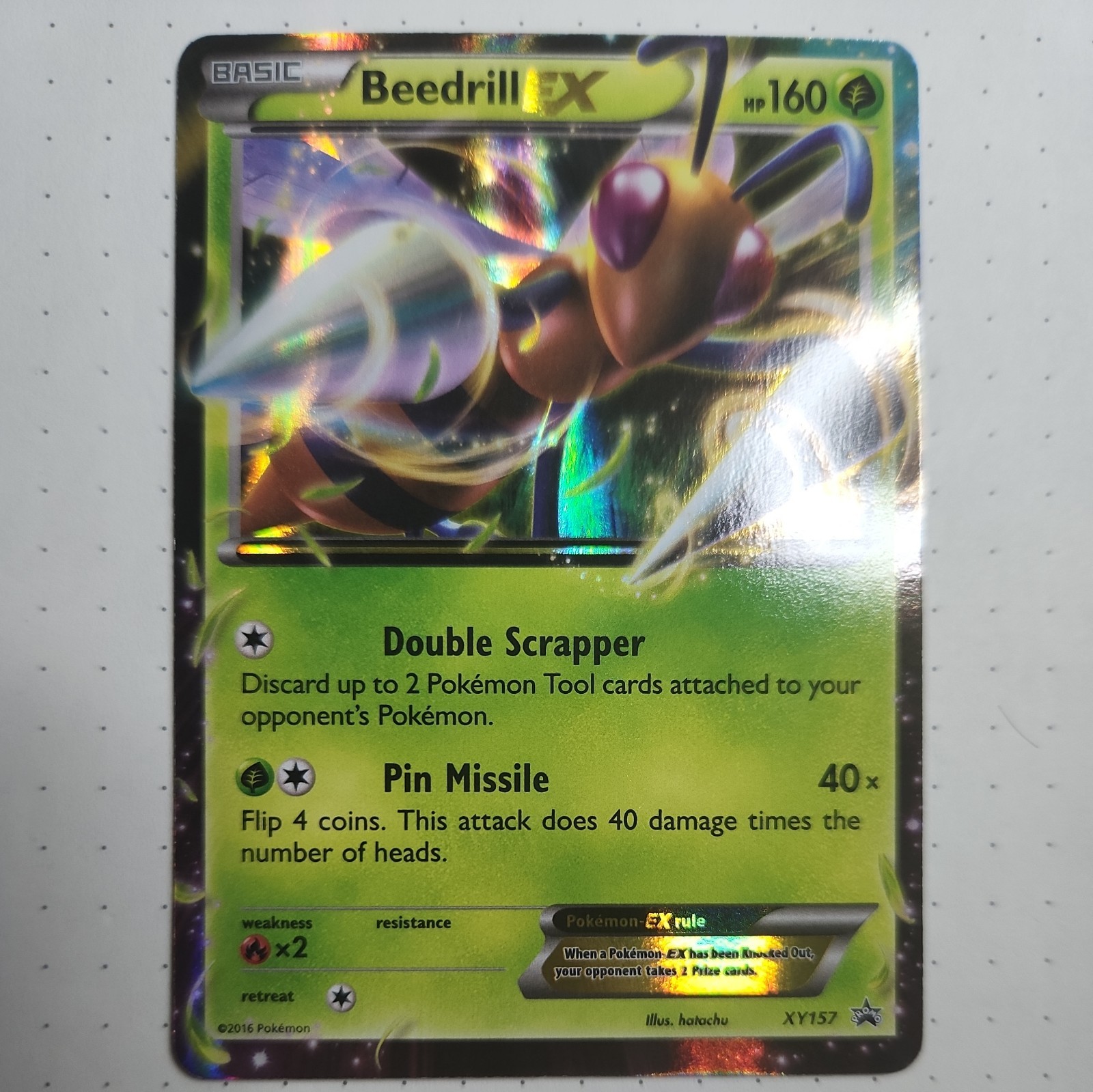Beedrill EX -HOLO PROMO Rare-NM XY157 XY Promos PR English Pokemon TCG card