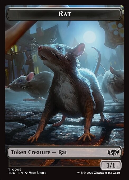 Rat Human 0005-0009 Double Sided Token TDC MTG NM