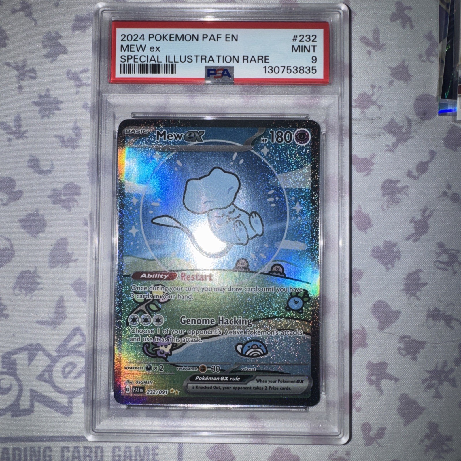 Pokémon TCG Mew EX Paldean Fates 232/091 Sir PSA 9 CHANCE PACK