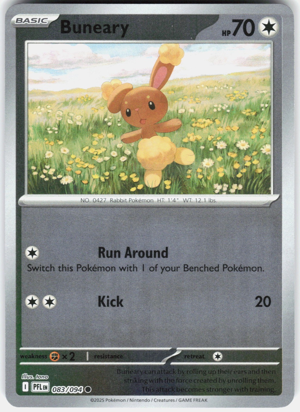 Buneary Reverse Holo ME02: Phantasmal Flames 083/094 NM tono
