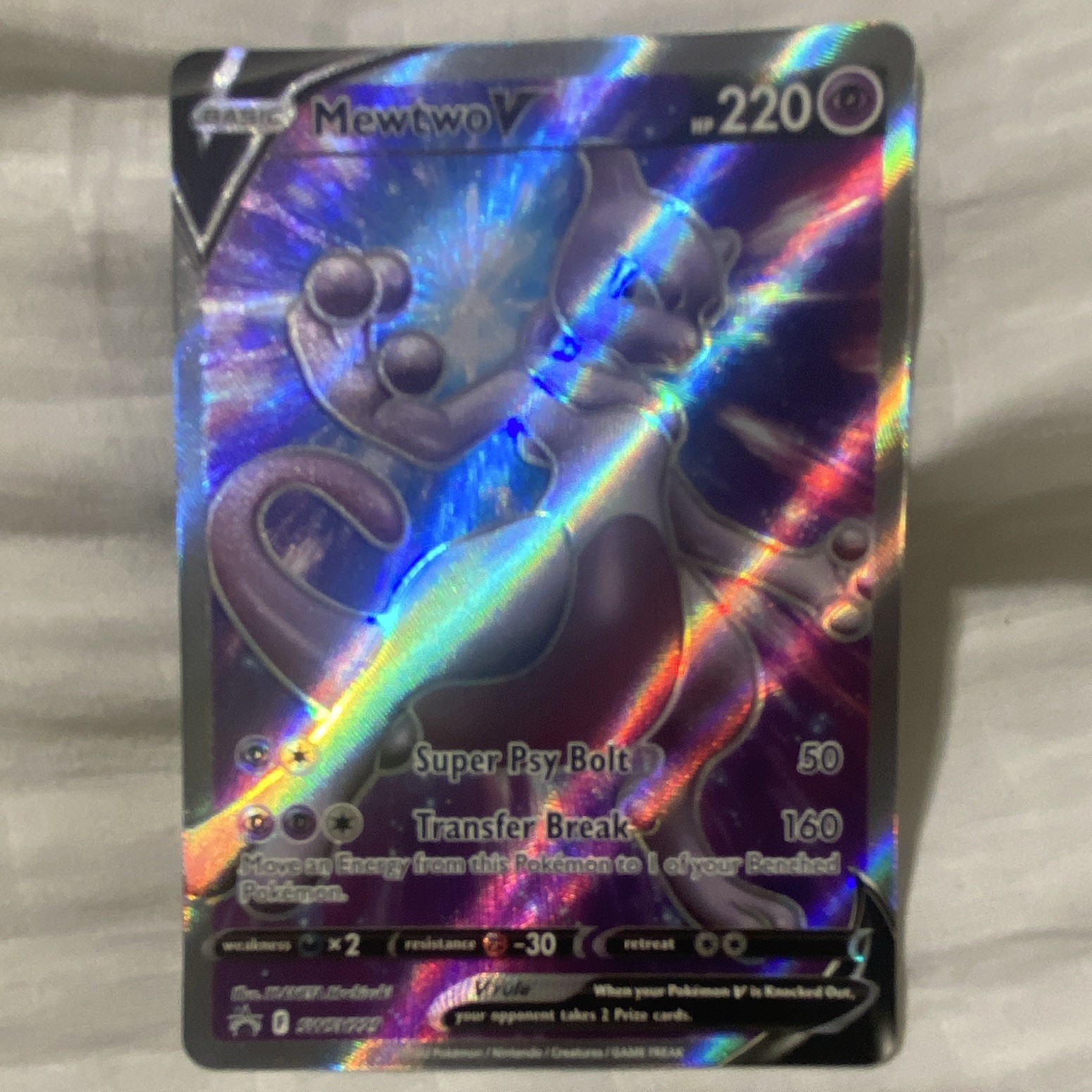 The Pokémon Company Mewtwo V SWSH229 Sword & Shield Promo Full Art Holo 220