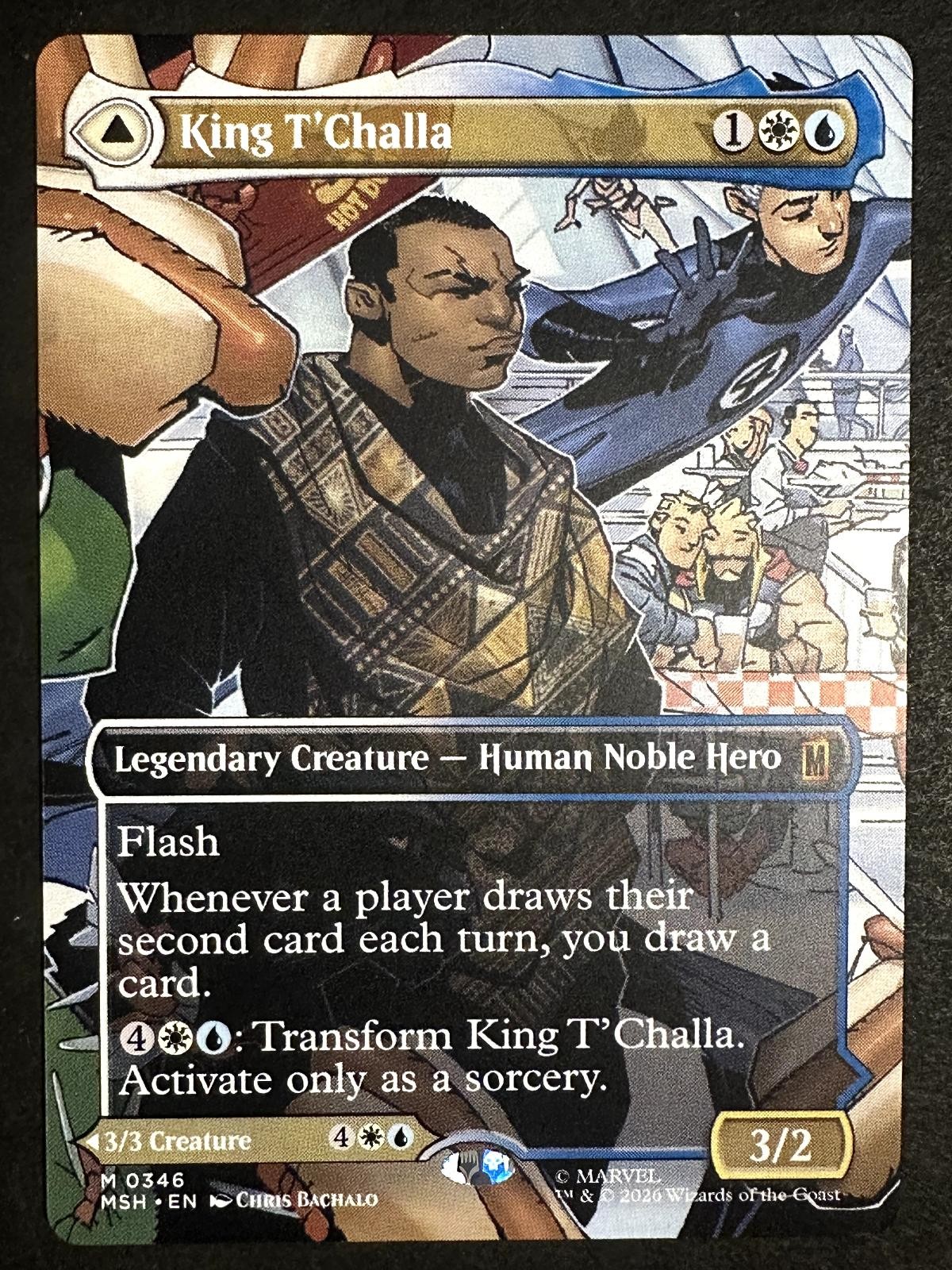 King T’Challa (Borderless) 346 Marvel Super Heroes Magic: The Gathering NM