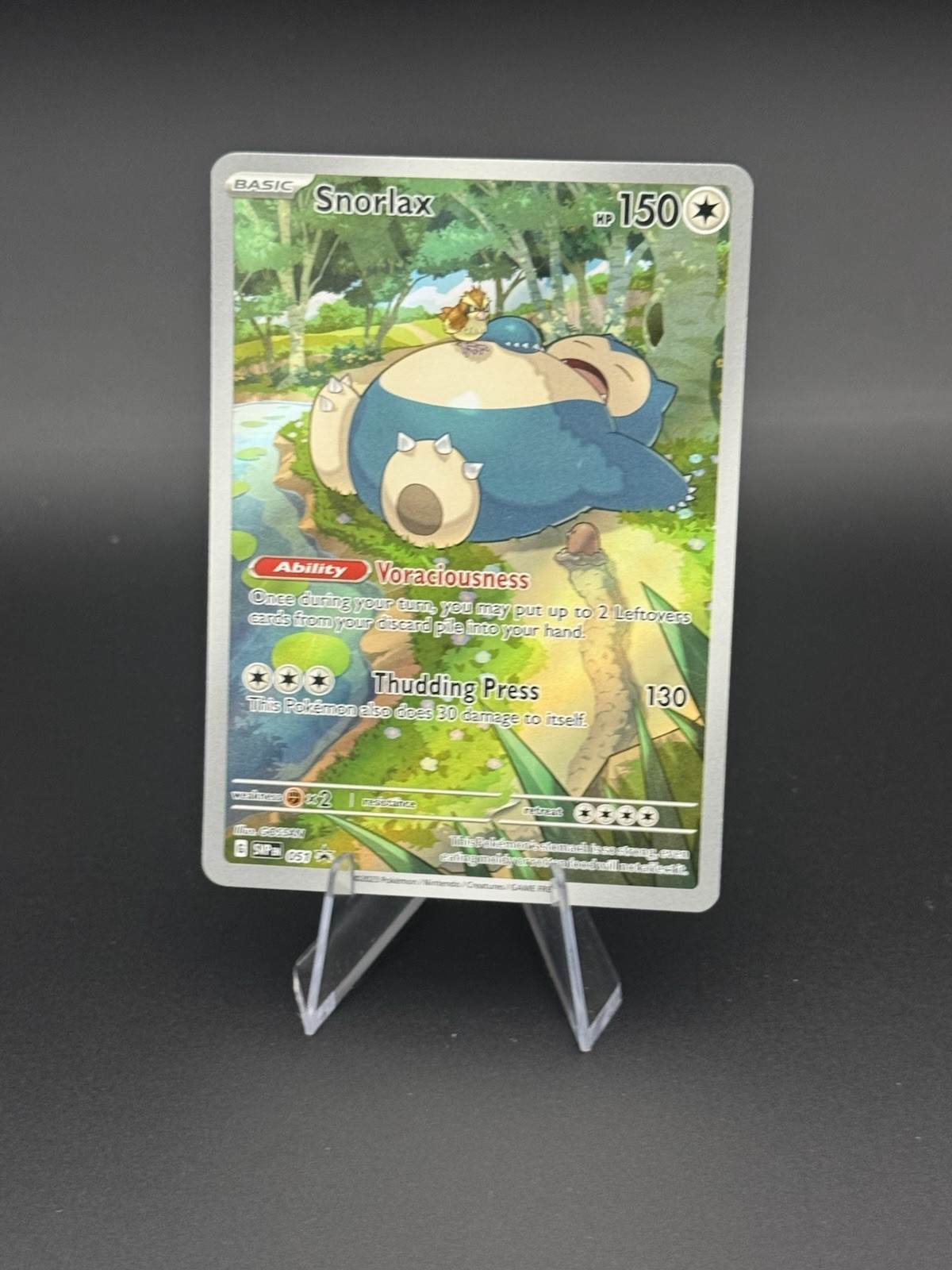 Pokemon Snorlax 051 SV Scarlet & Violet Promo Card Holo Full Art