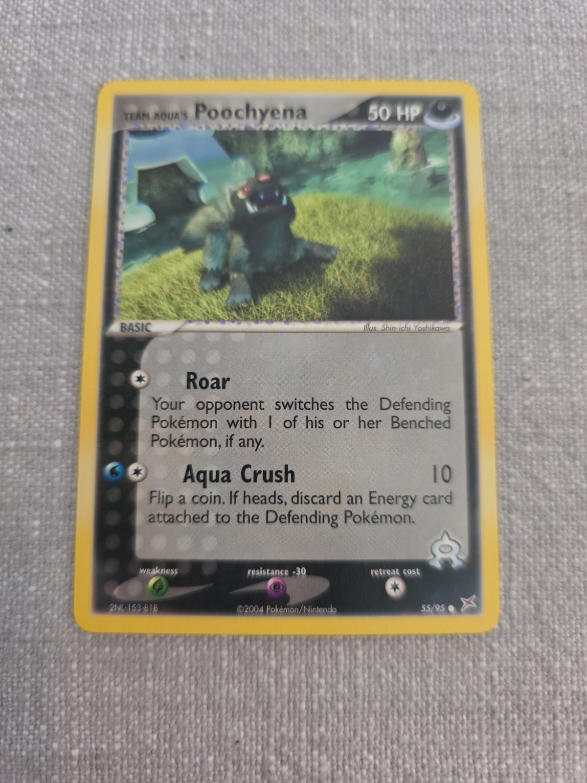 POKEMON TEAM AQUA’S POOCHYENA 55/95 – EX AQUA VS. MAGMA CARD – NEAR MINT – LOOK