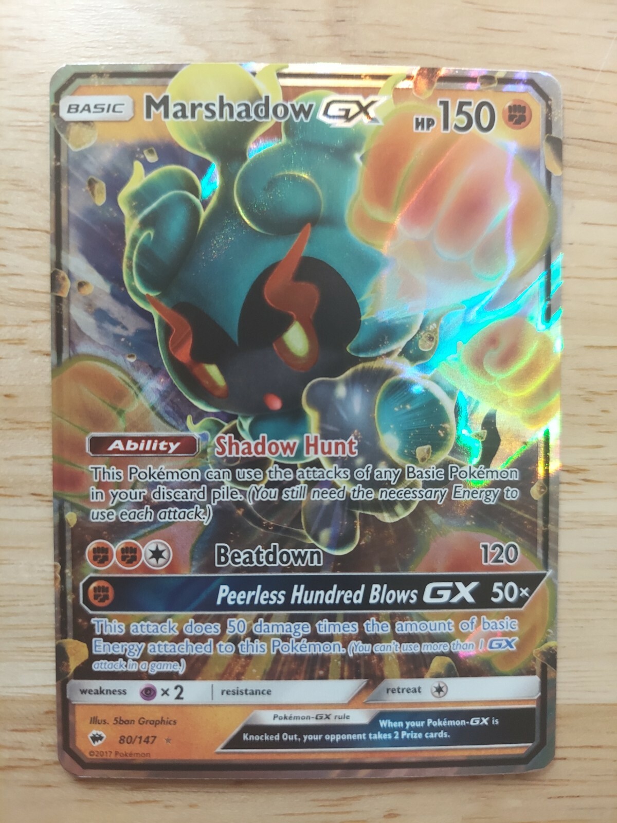 Marshadow GX 80/147 – Burning Shadows NM Ultra Art Pokemon Card