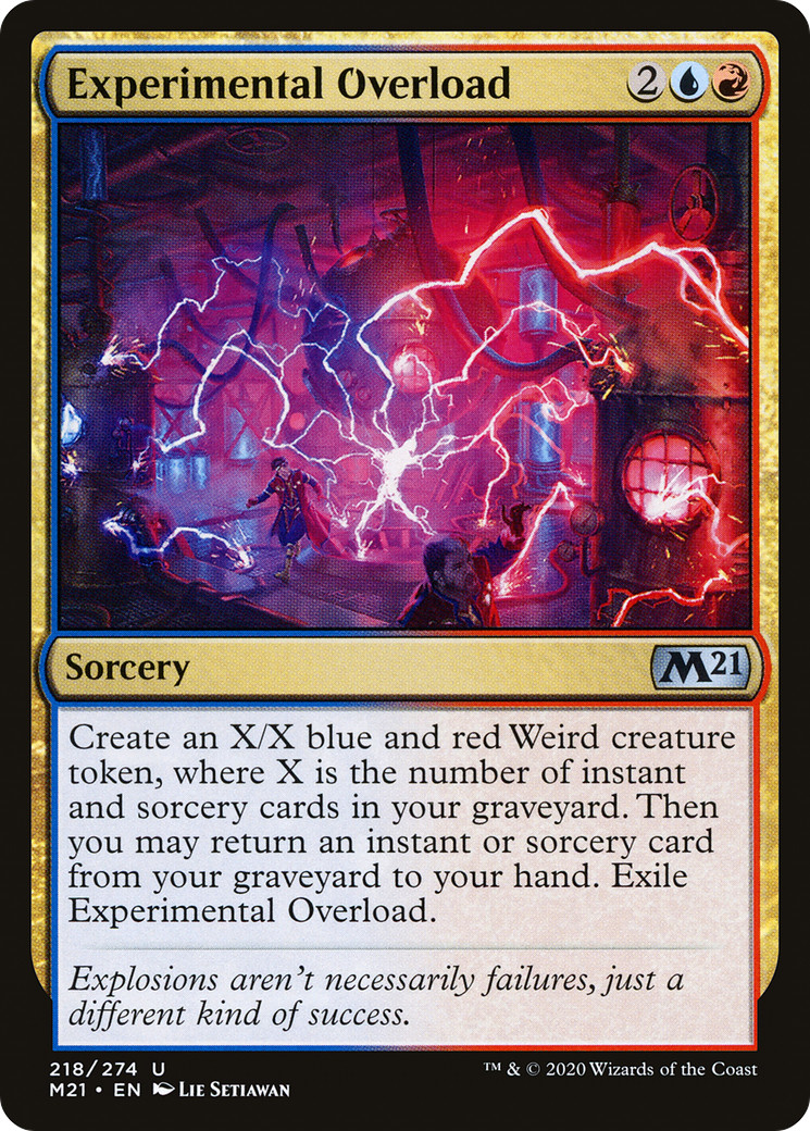 EXPERIMENTAL OVERLOAD x4 mtg NM-M M21 Magic Core Set 2021 4 Unc