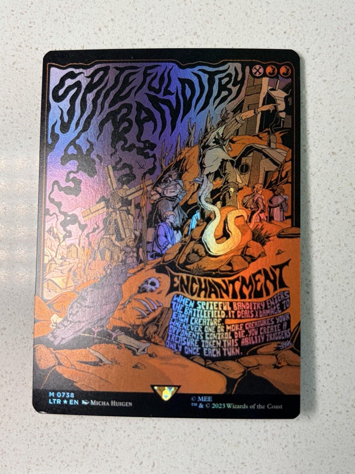 Spiteful banditary (borderless poster) – Foil – English – MTG LTR – NM