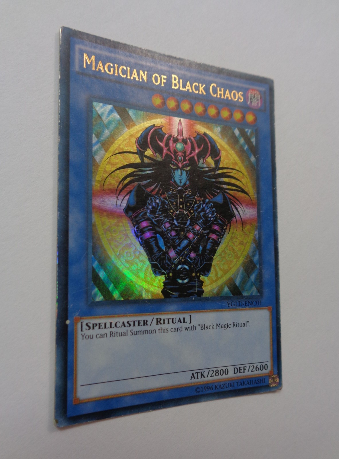 Magician of Black Chaos YGLD-ENC01 (Ultra Rare, Unlimited, Moderate Play / MP)