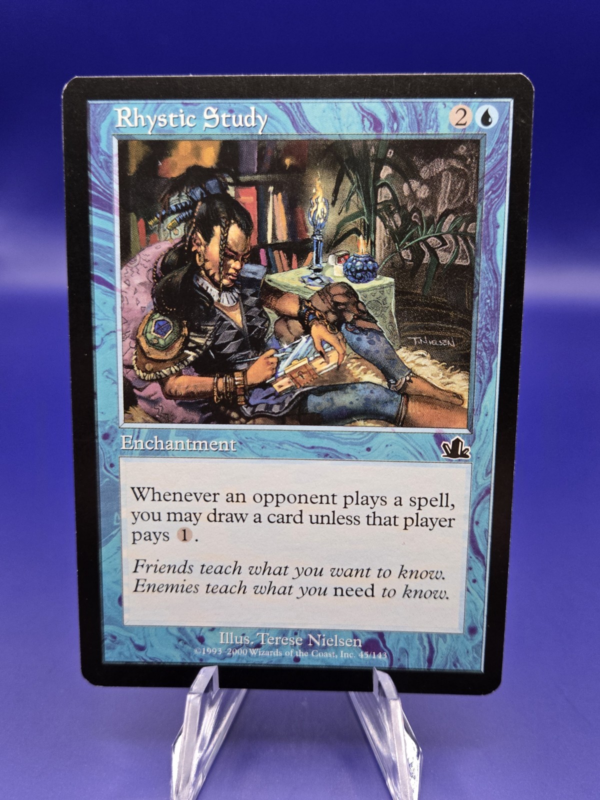 Rhystic Study – Magic The Gathering- Prophecy – Lightly Played