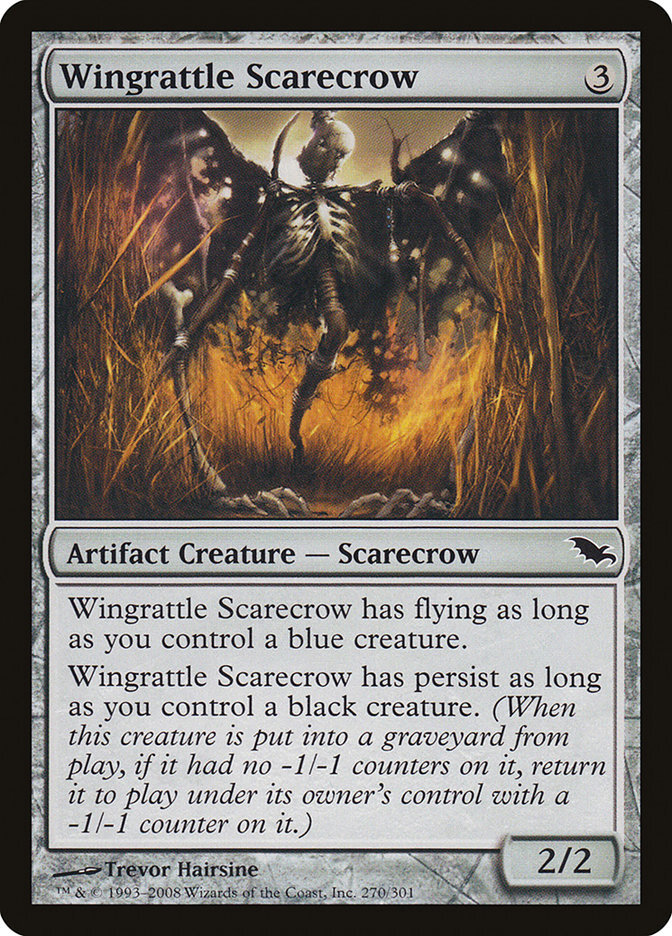 MTG Magic the Gathering Wingrattle Scarecrow (270/315) Shadowmoor LP