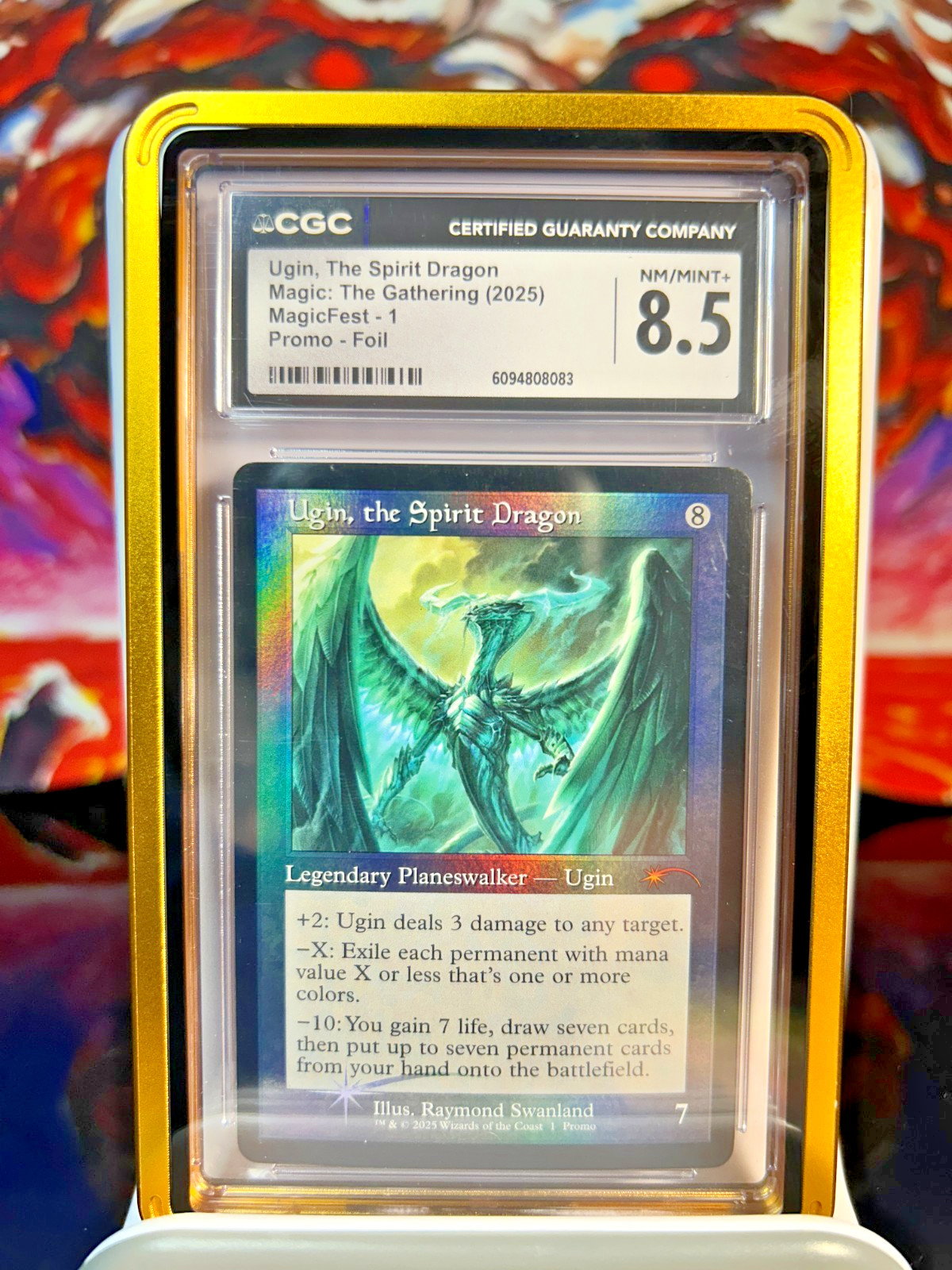 MTG Ugin, The Spirit Dragon Retro FOIL 💫Promo MagicFest 1 **CGC 8.5 NM/MINT+**!