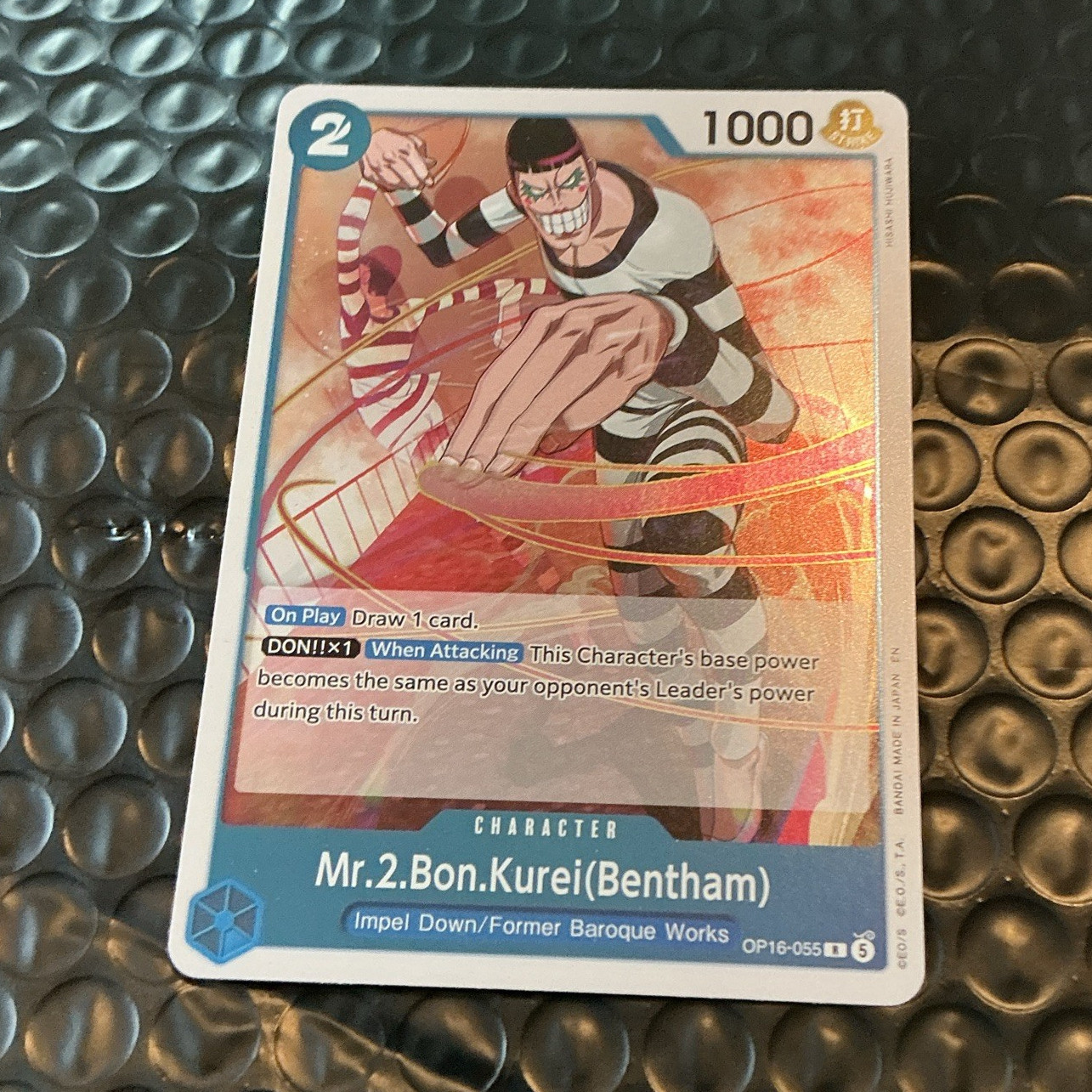 Bandai One Piece CCG Mr.2.Bon.Kurei (Bentham) OP06-055 Alt Art Holo Rare Eng