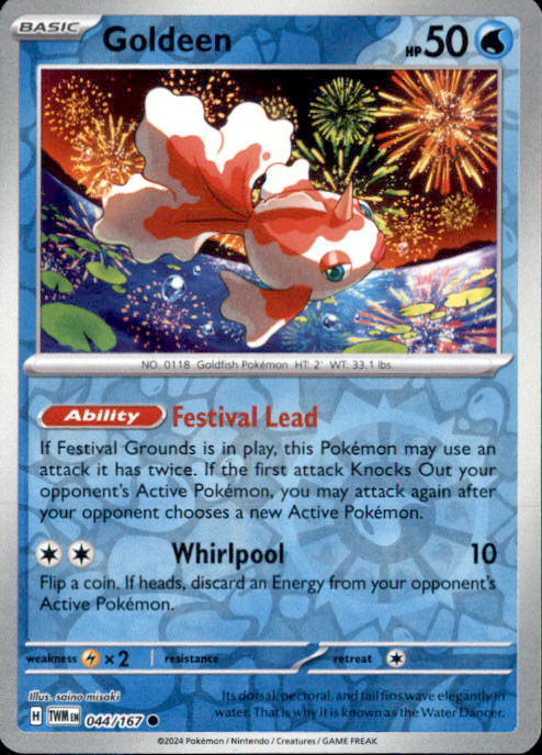 Goldeen Reverse Holo Common SV06: Twilight Masquerade 044/167 NM saino misaki 20