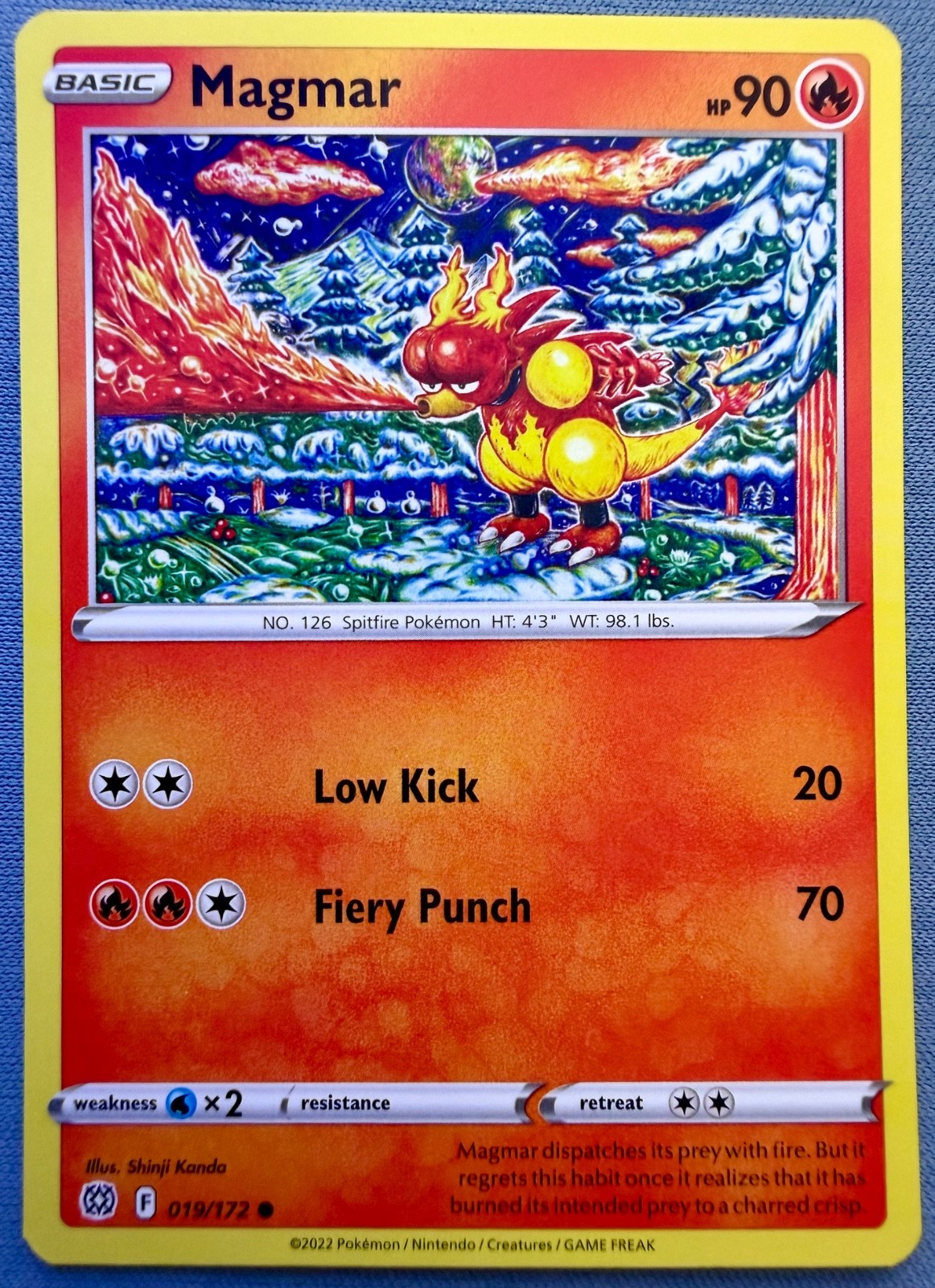 Magmar 019/172 – NM – Pokemon TCG Brilliant Stars Card Shinji Kanda