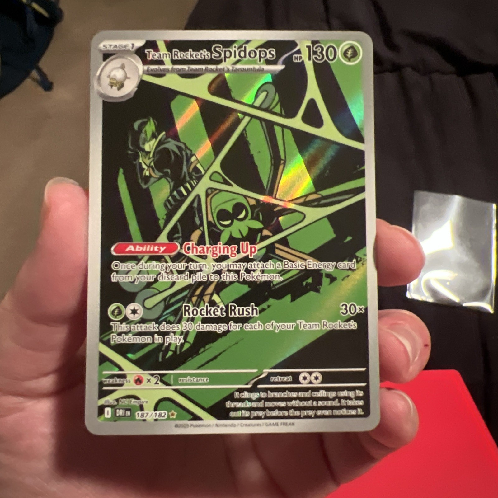Team Rocket’s Spidops Illustration Rare 187/182 NM/M SV10: Destined Rivals