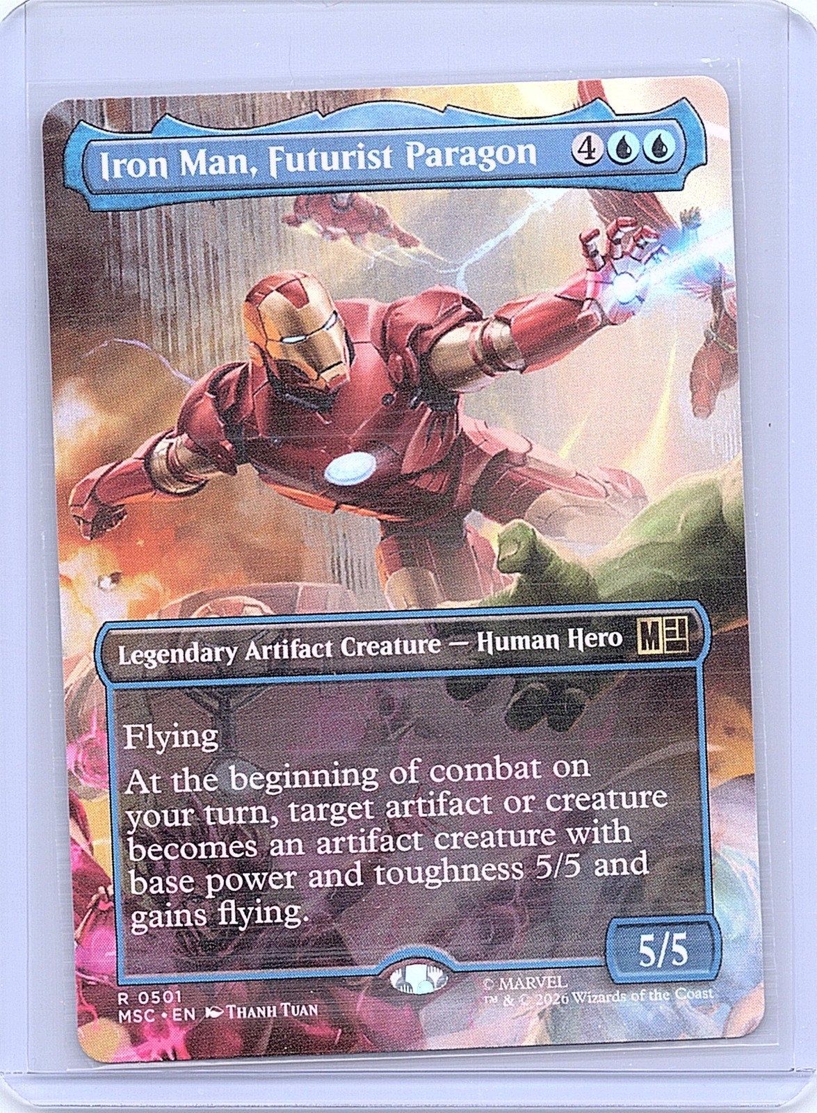 Iron Man, Futurist Paragon (Borderless) R Commander: Marvel Super Heroes 501 NM
