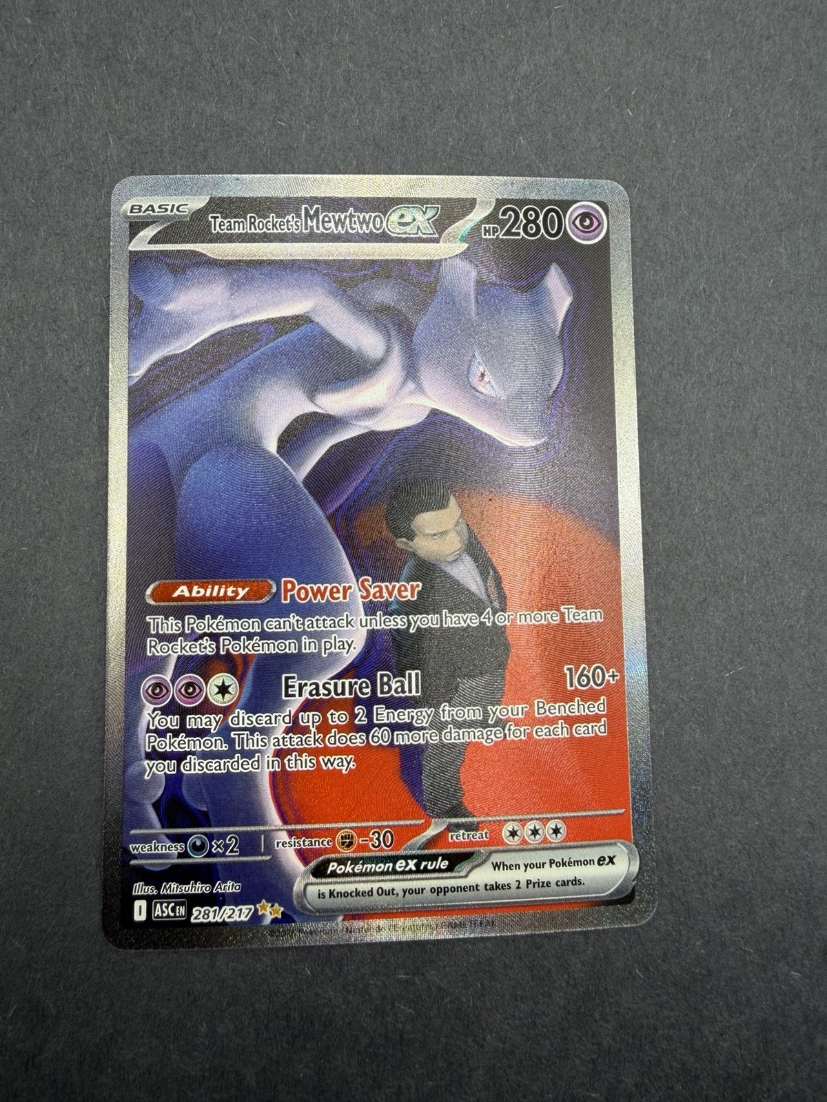 Team Rocket’s Mewtwo ex 281/217 Me: Ascended Heroes Holo