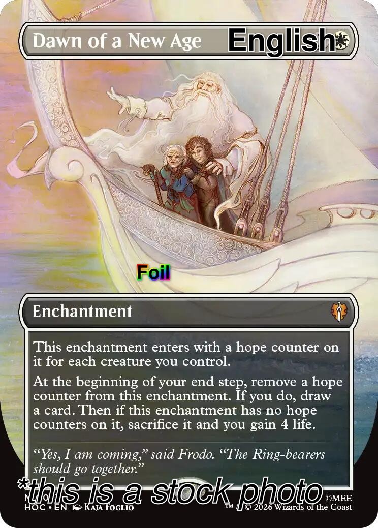 (Preorder) Dawn of a New Age (Borderless) [Foil NM – The Hobbit: Eternal-Lega…