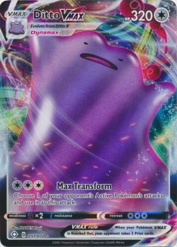 Ditto VMAX – 051/072 Ultra Rare Shining Fates NM Pokemon TCG