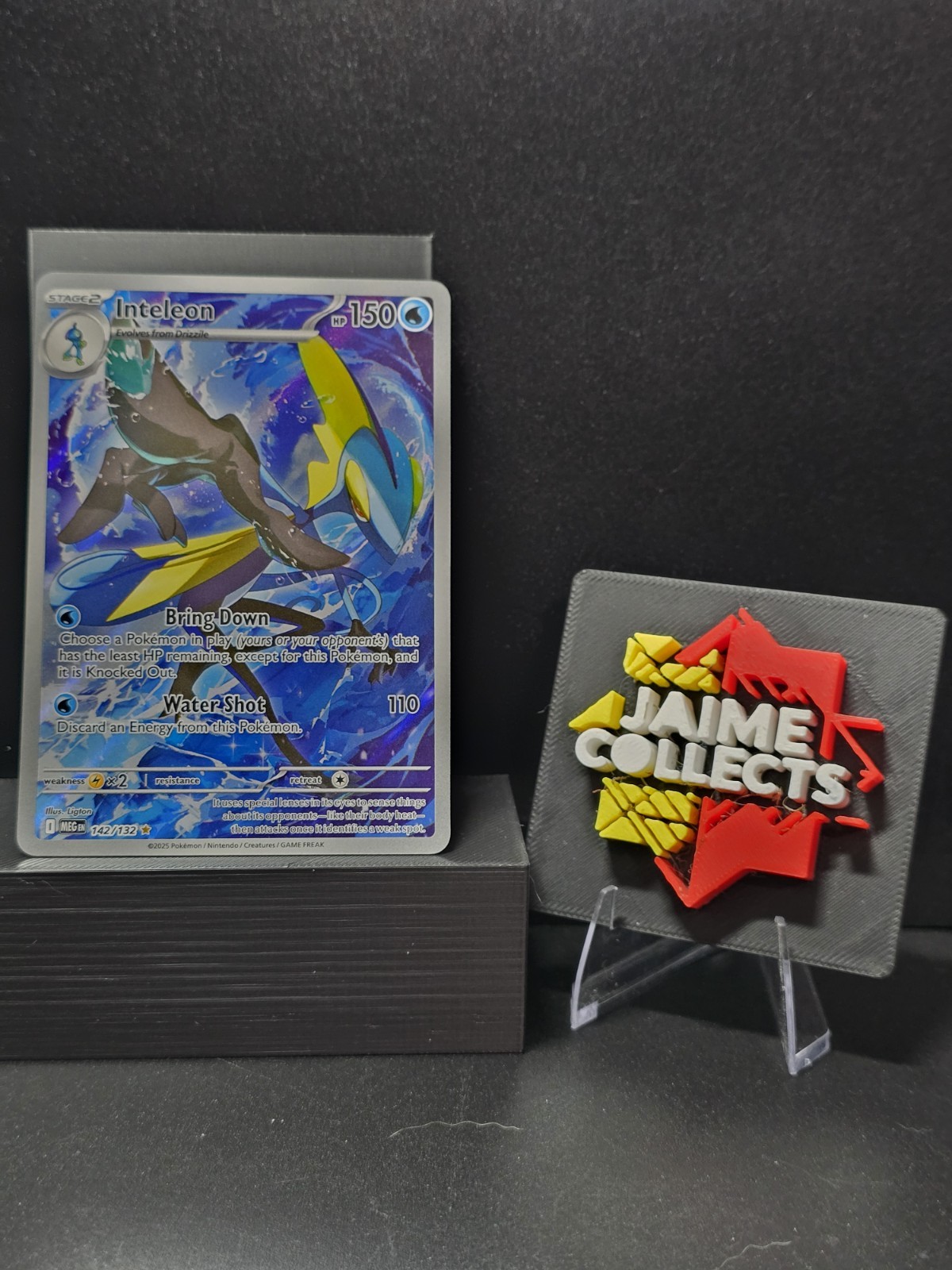 Pokémon Inteleon 142/132 Mega Evolution Holofoil Illustration Rare Near Mint