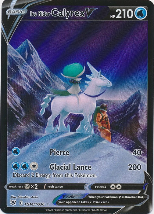 Ice Rider Calyrex V TG14/TG30 Ultra Rare Astral Radiance Pokemon TCG