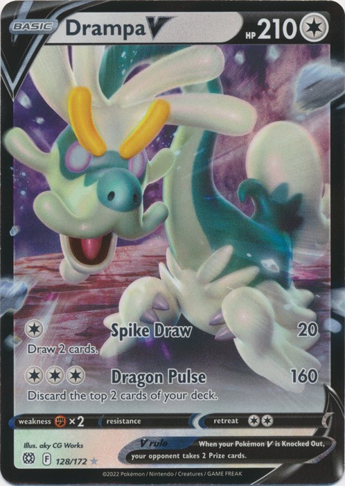 Holo Drampa V 128/172 Ultra Rare SWSH09: Brilliant Stars