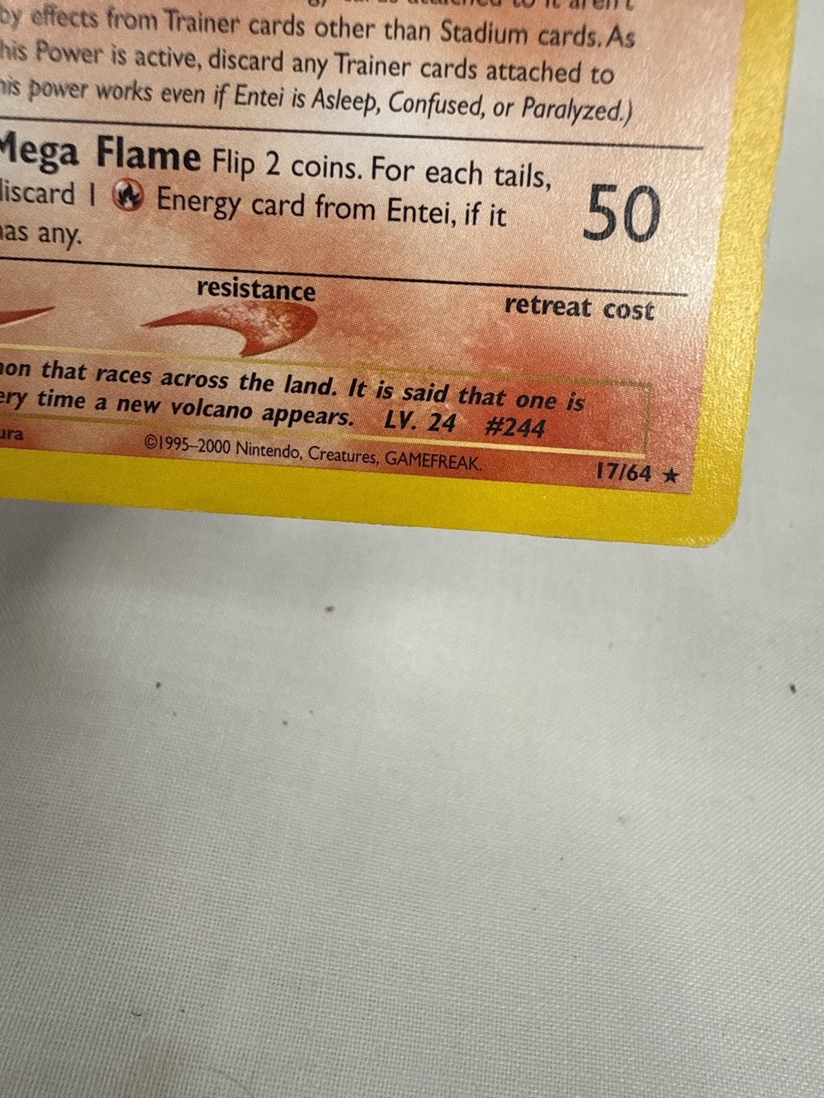 Entei Pokemon TCG Neo Revelation 17/64 1st Edition Rare