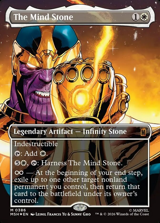 The Mind Stone Marvel Super Heroes Borderless Foil Playtest Card