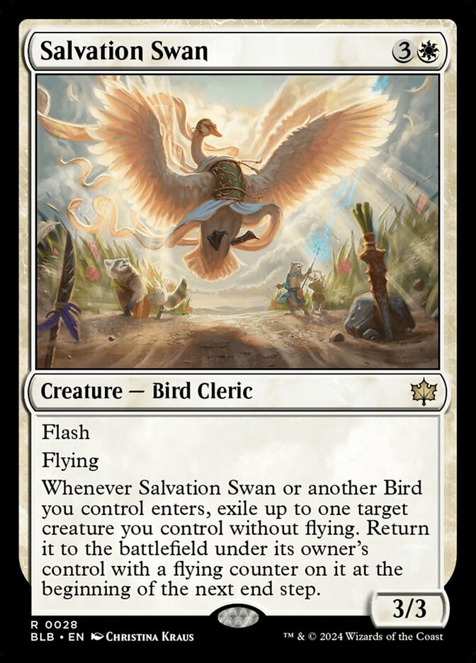 MTG Bloomburrow R Salvation Swan #0028