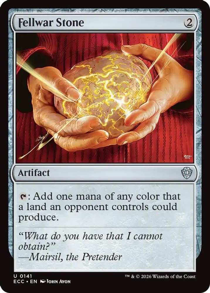 2026 Magic: The Gathering: ECC – Fellwar Stone (#141, U, Near Mint)