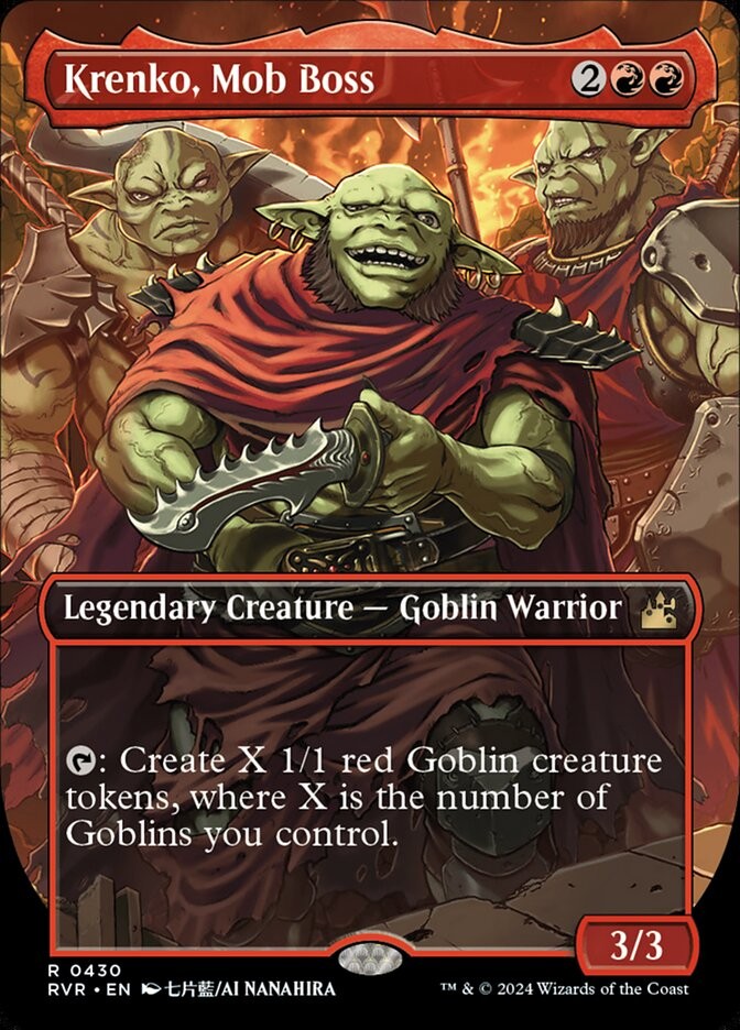 Krenko, Mob Boss (Borderless, Full Art) [Ravnica Remastered] #430 NM MTG