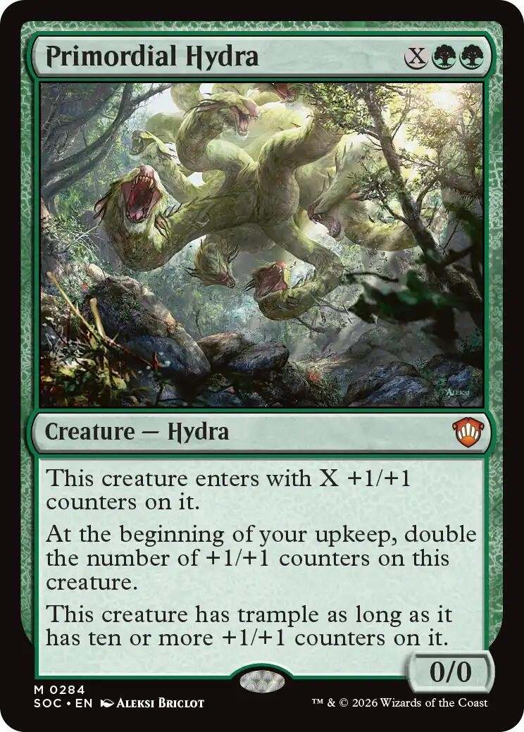 Primordial Hydra (284) Commander: Secrets of Strixhaven MTG SOC