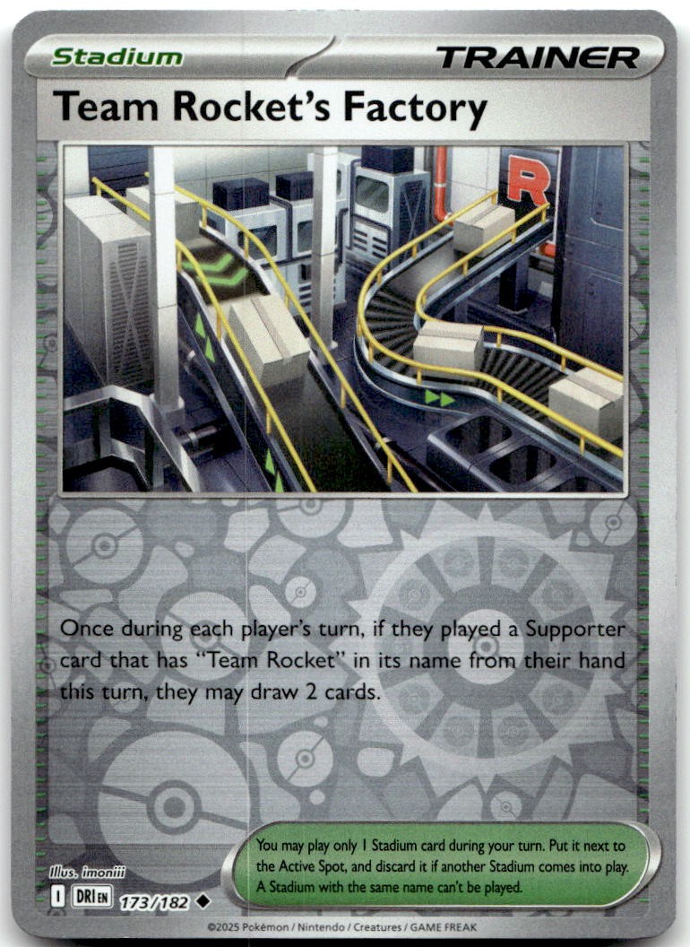Team Rocket’s Factory 173/182 Uncommon Destined Rivals Pokemon Reverse Holo NM/M