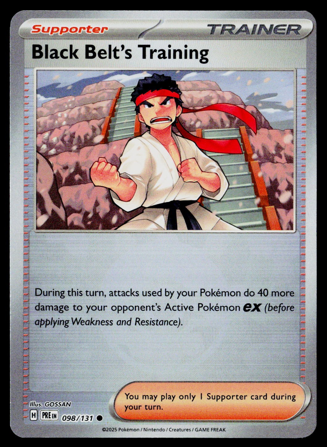 SV: Prismatic Evolutions Black Belt’s Training – (Poke Ball) 098/131 Holo NM