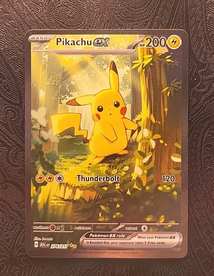 Pokémon Pikachu EX Full Art Holo ASC 276/217 Special Illustration Rare NM 🔥