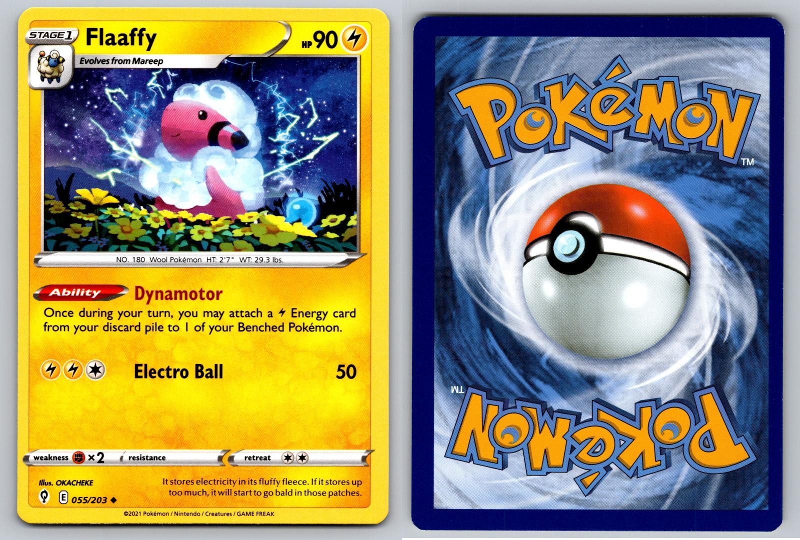 FLAAFFY 055/203 UNCOMMON EVOLVING SKIES POKEMON NM/M