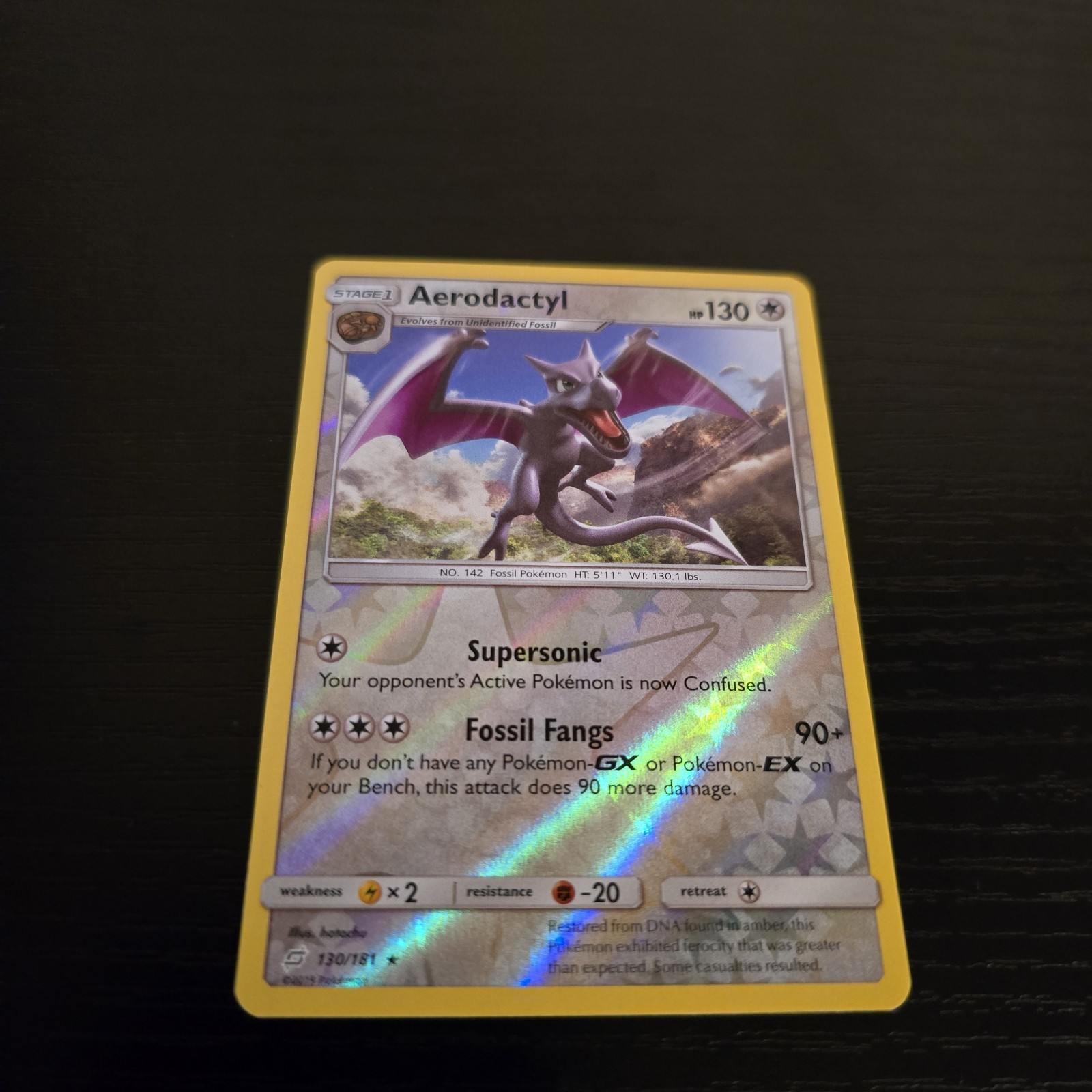 Aerodactyl Reverse Holo Rare SM – Team Up 130/181 NM