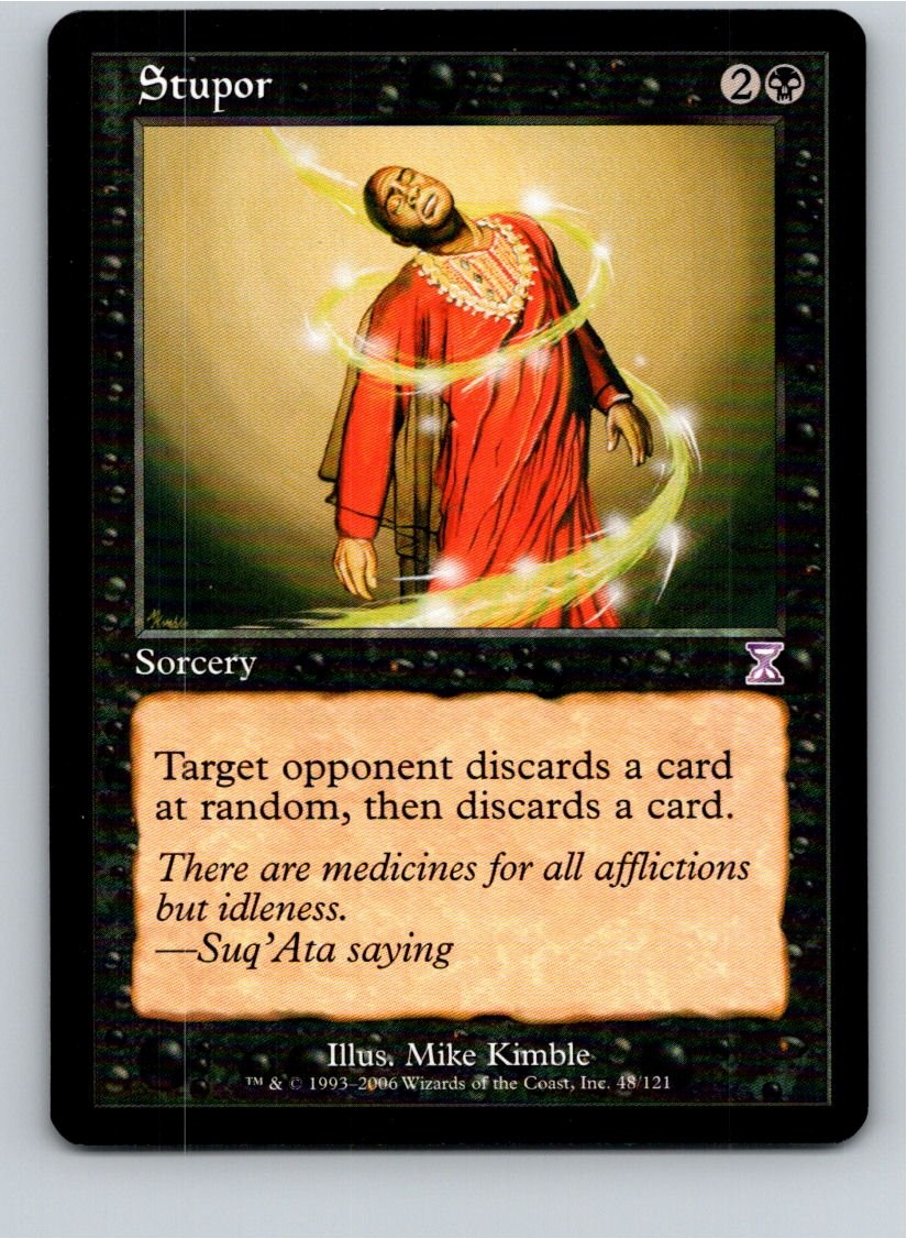Magic the Gathering Stupor Timeshifted MTG Free Shipping!