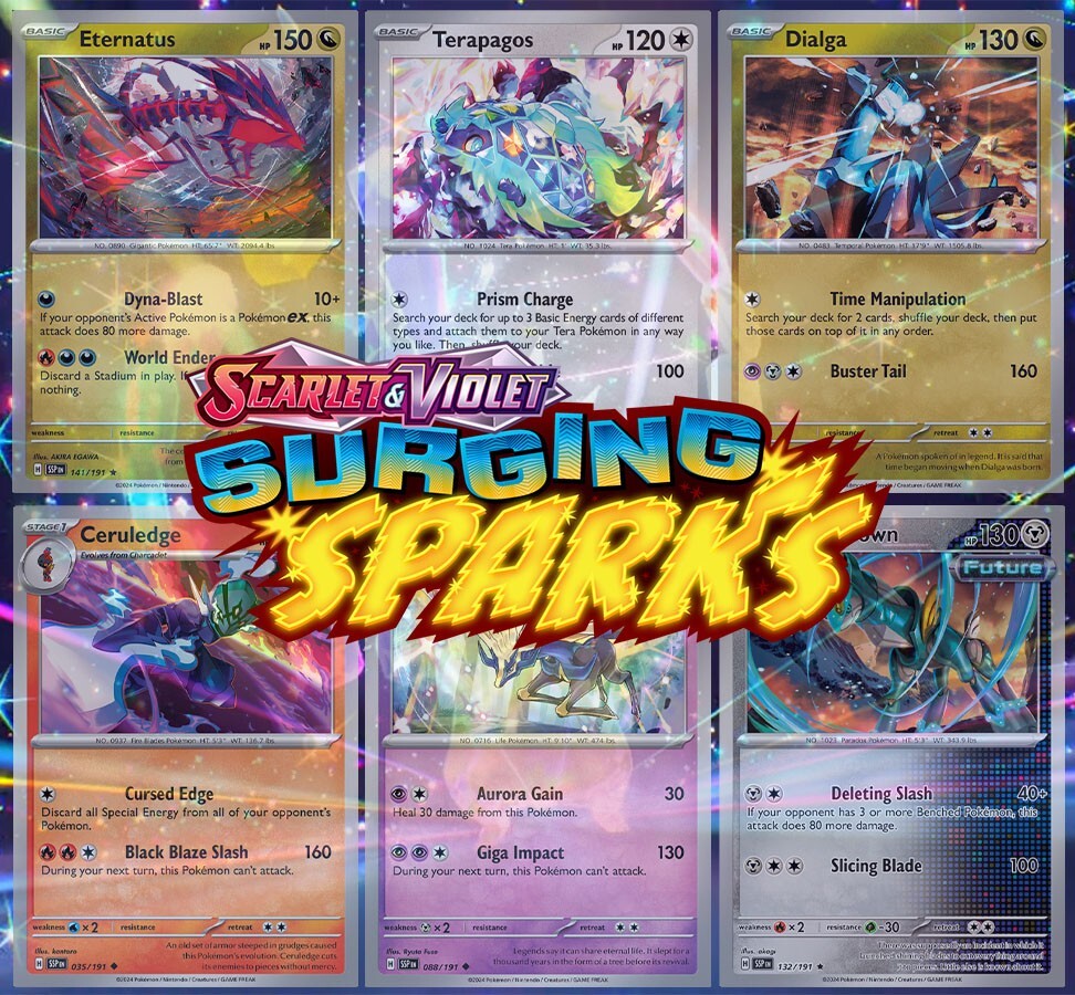 Pokemon TCG SV08 Surging Sparks | Choose Your Card | Reverse Holo/Holo/Rare