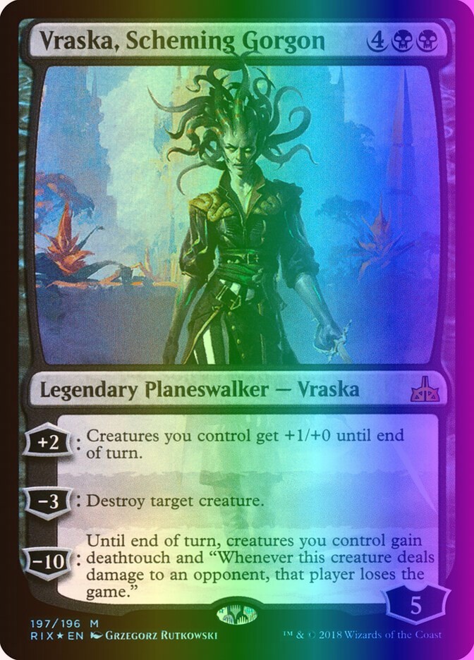 MTG Vraska, Scheming Gorgon (197/219) Rivals of Ixalan LP FOIL