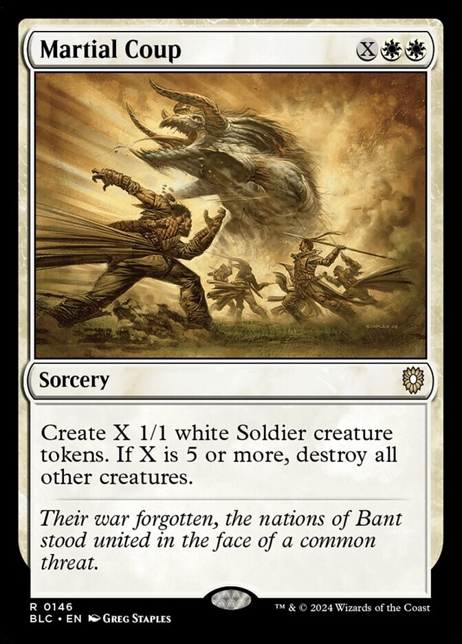 Martial Coup 0146 Non Foil Rare Bloomburrow Commander MTG NM