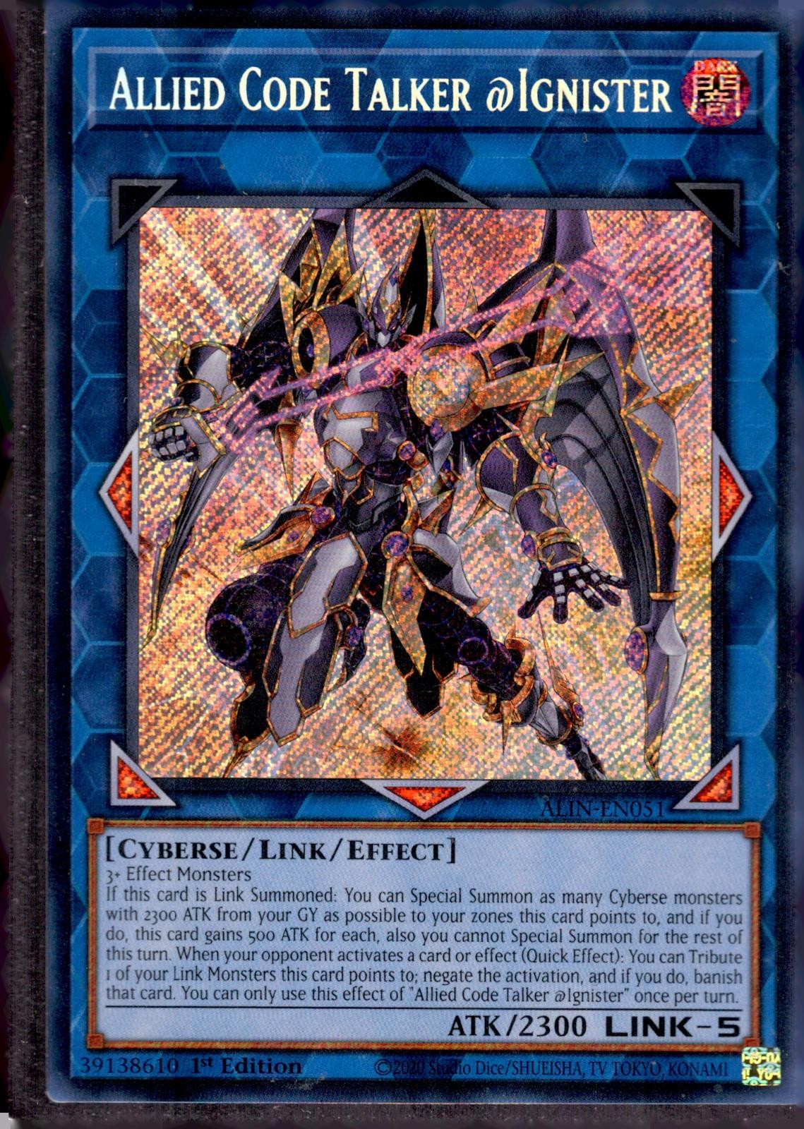 Allied Code Talker @Ignister ALIN-EN051 Alliance Insight Yu-Gi-Oh 1st Edition NM