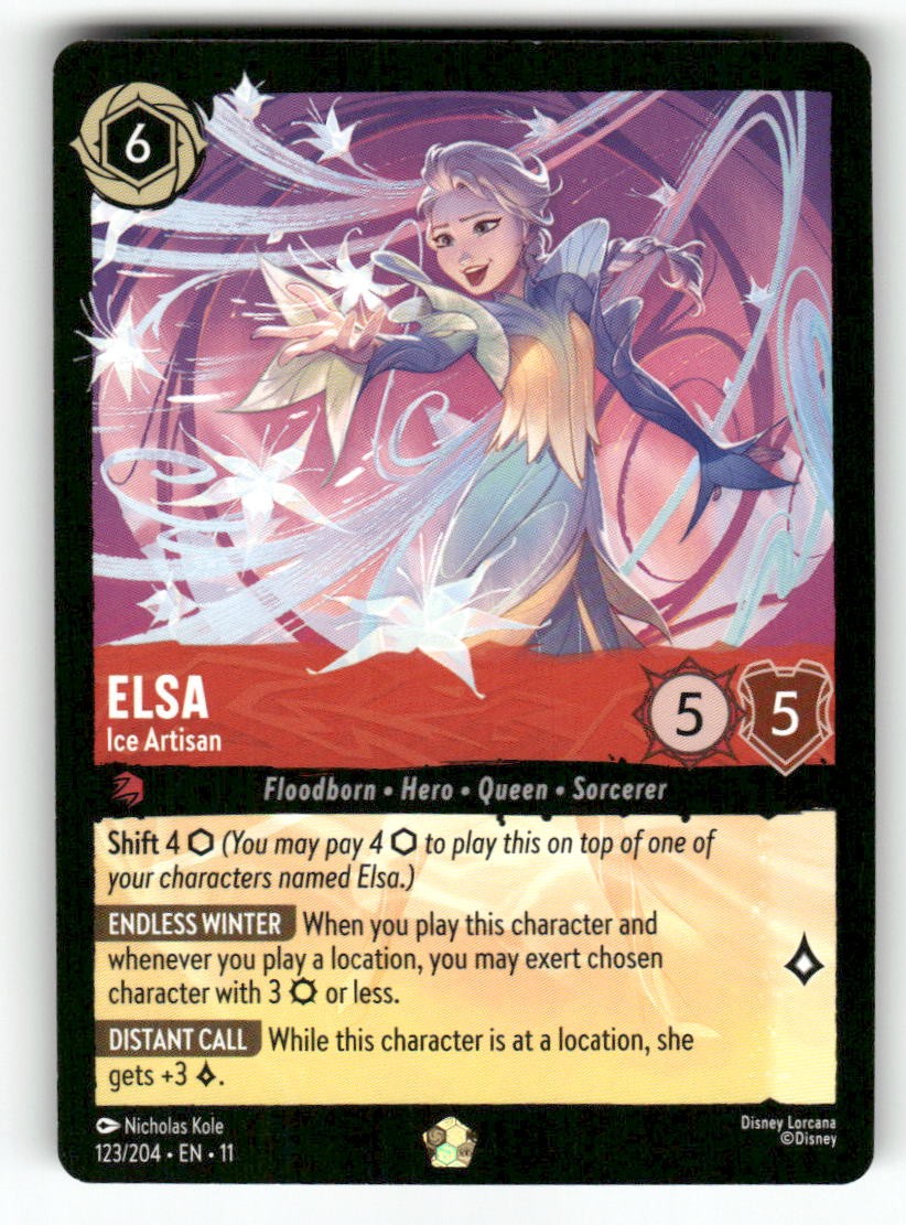 Elsa – Ice Artisan 123/204 – Legendary Winterspell Lorcana NM