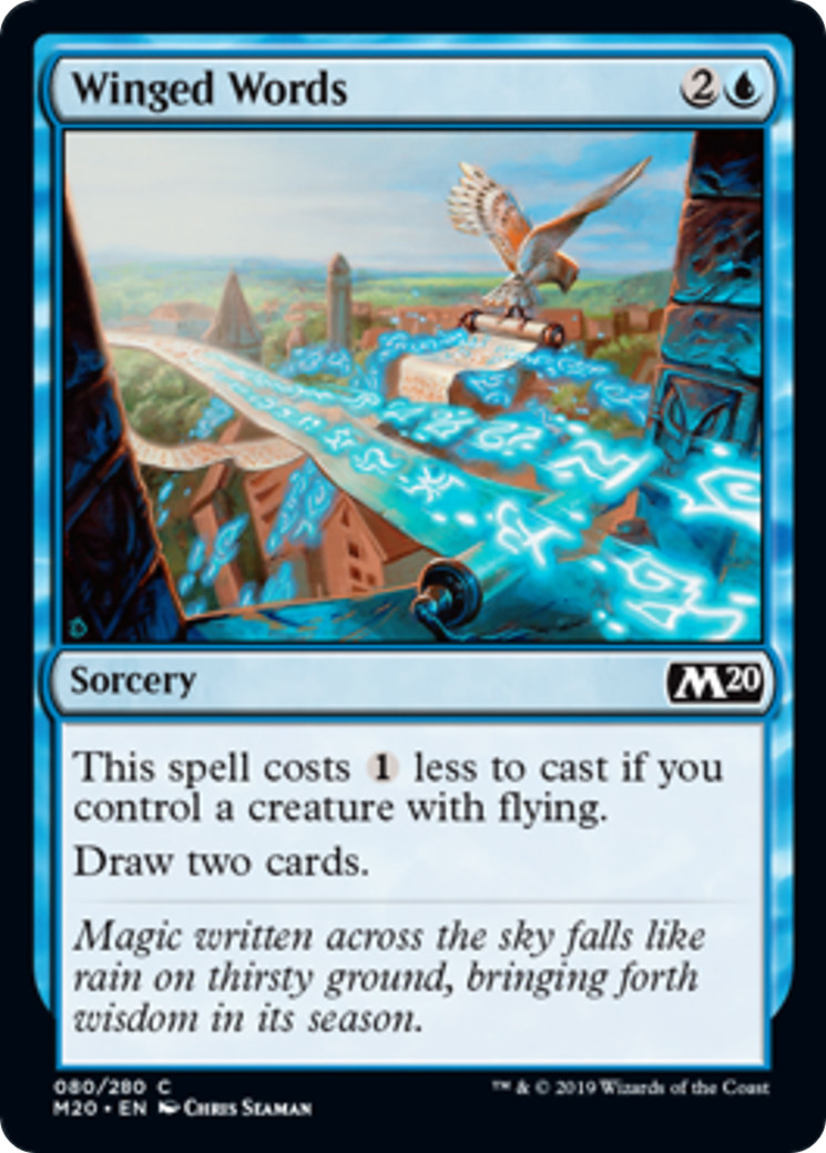 WINGED WORDS x4 ~mtg NM-M M20 Magic 2020 4Common