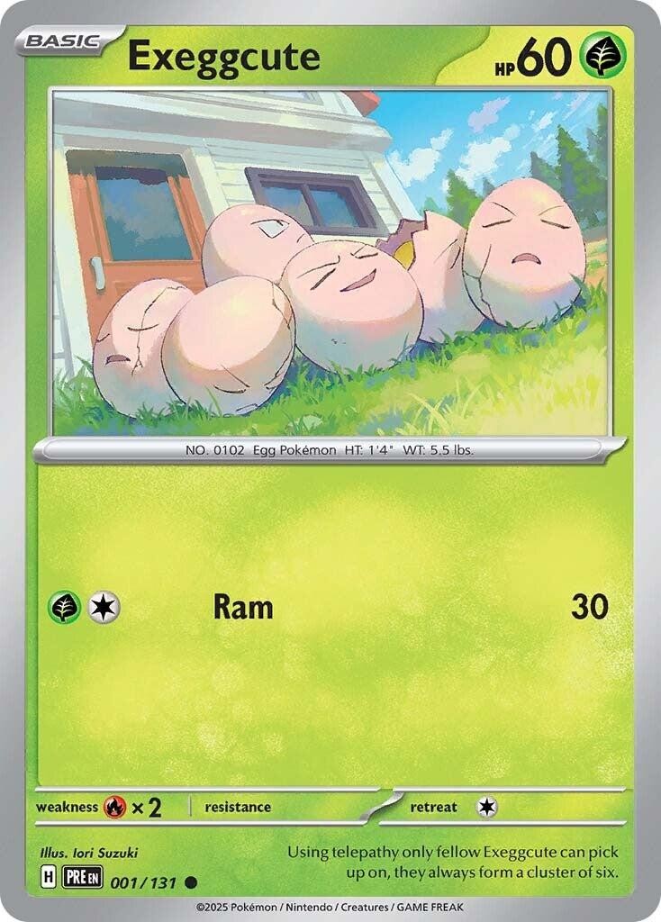 Exeggcute [PRE – 001/131] Common Reverse Holofoil NM