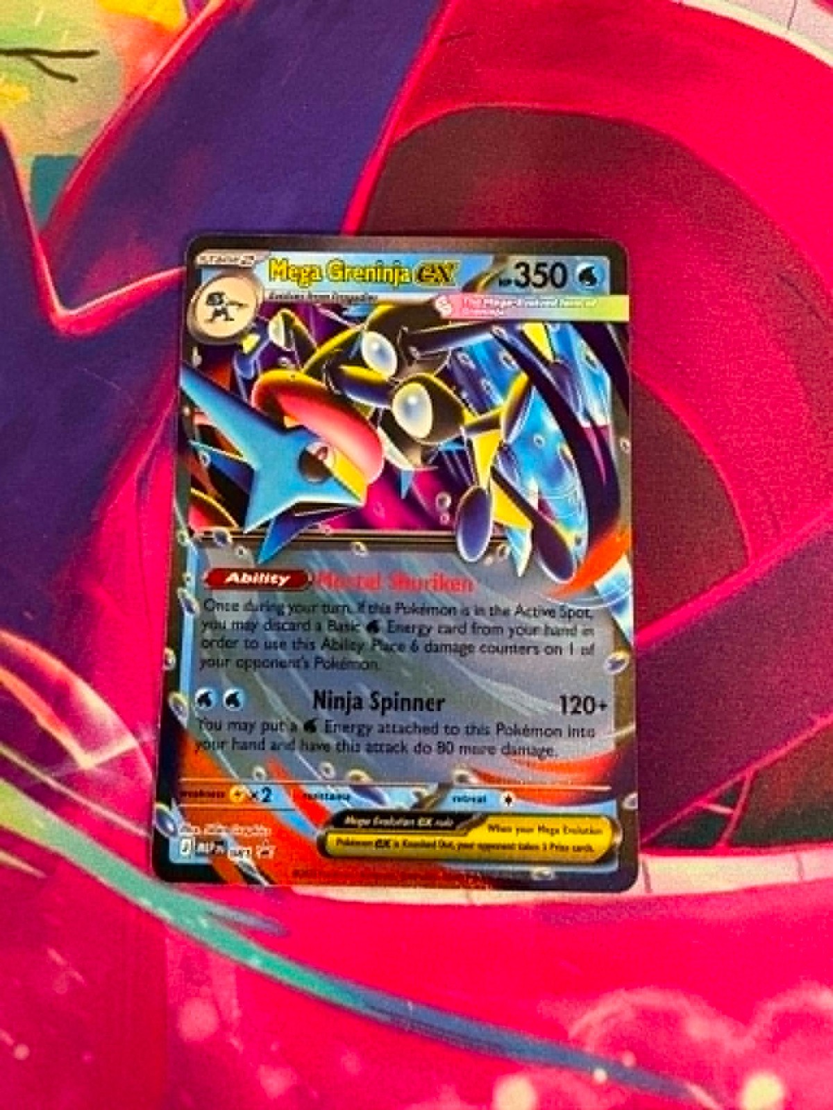 Mega Greninja ex MEP081 Chaos Rising Promo Near Mint Pokemon TCG