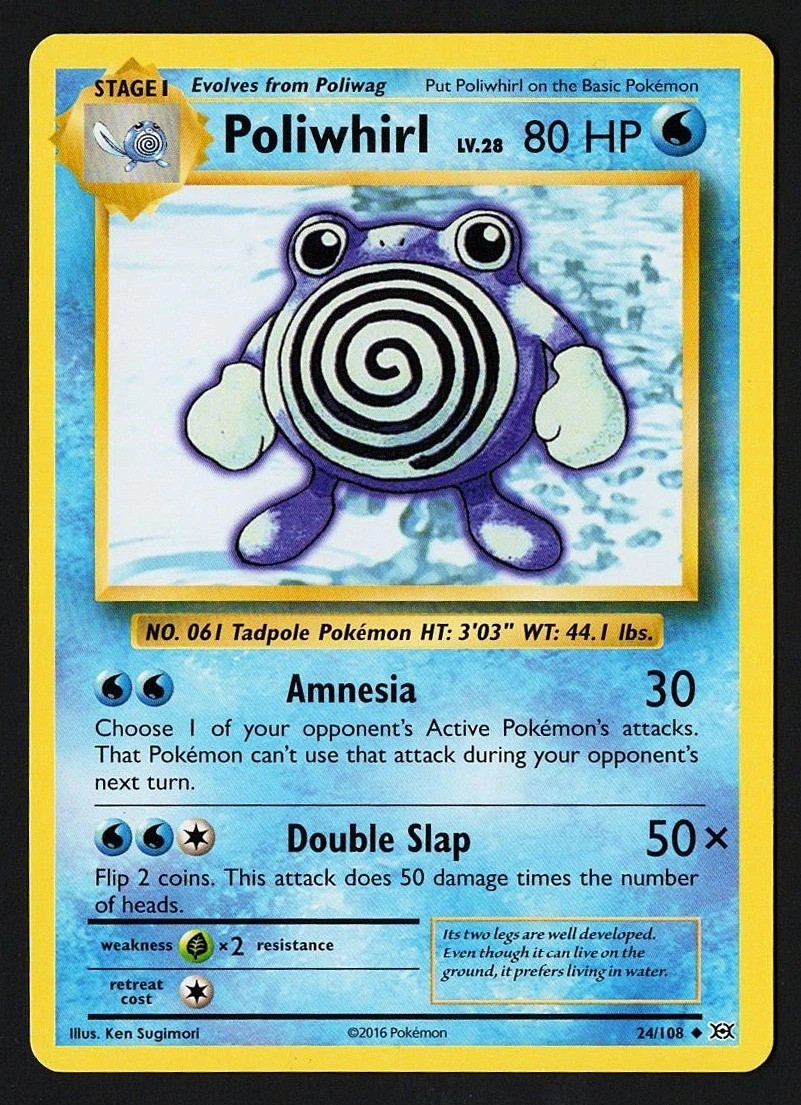Poliwhirl 24/108 XY Evolutions 2016 Pokémon TCG
