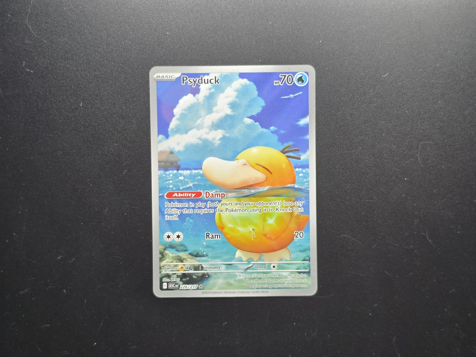 2026 Pokémon TCG Psyduck 226/217 English Illustration Rare Mint Ascended Heroes