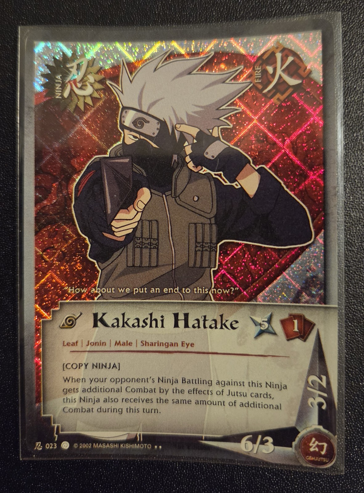 Kakashi Hatake 023 LP Diamond Holo Foil 1st Edition Naruto CCG