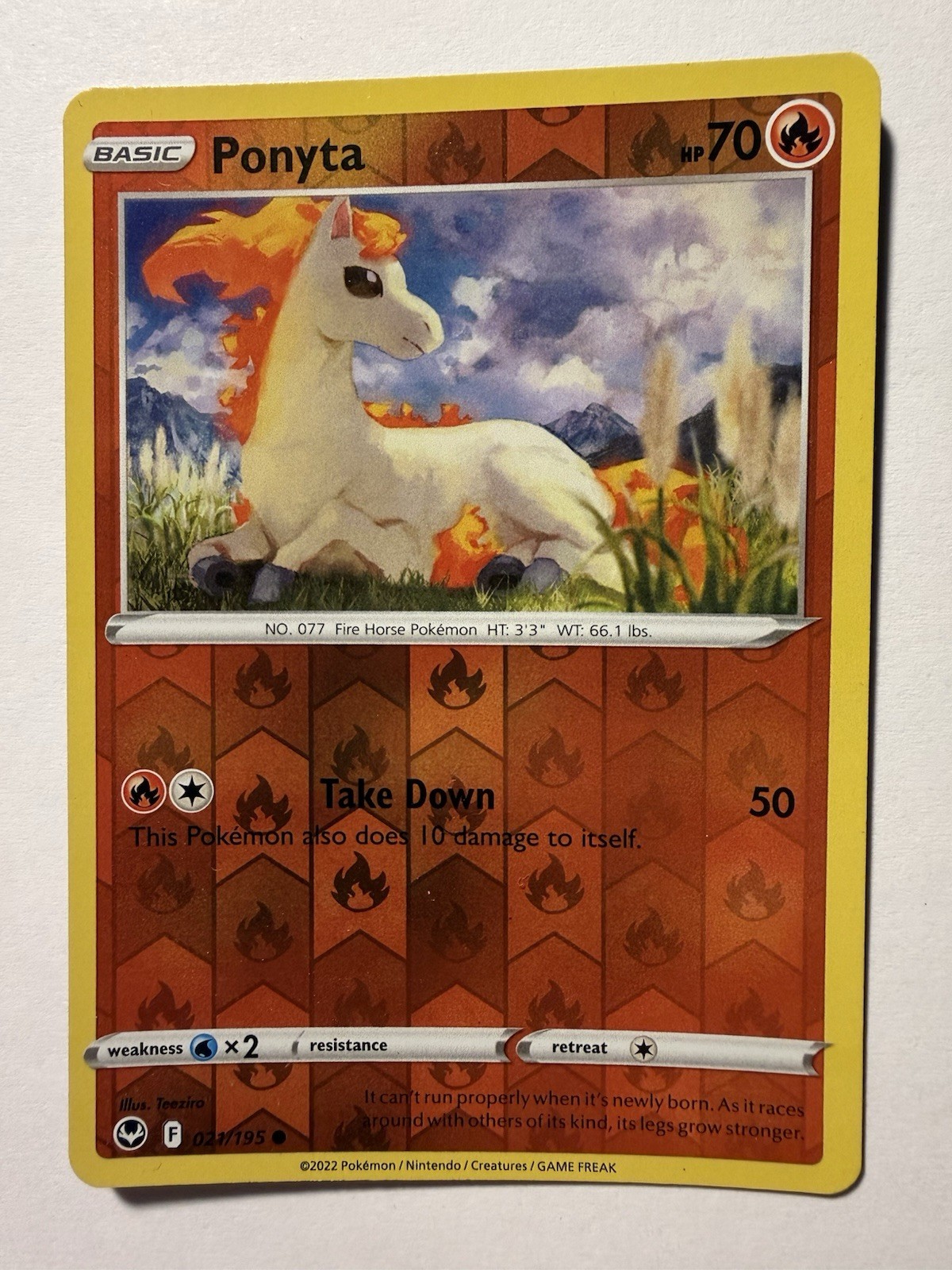 Ponyta Reverse Holo – 021/195 – Silver Tempest Pokemon LP